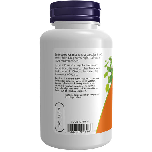 Raiz de Alcaçuz, 450 mg, 100 Cápsulas vegetarianas