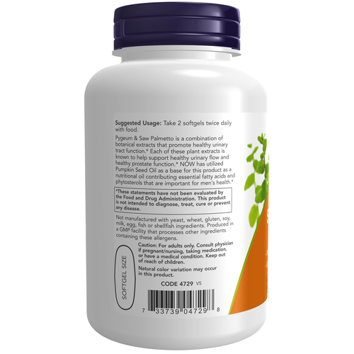 Pygeum & Saw Palmetto, 120 Softgels