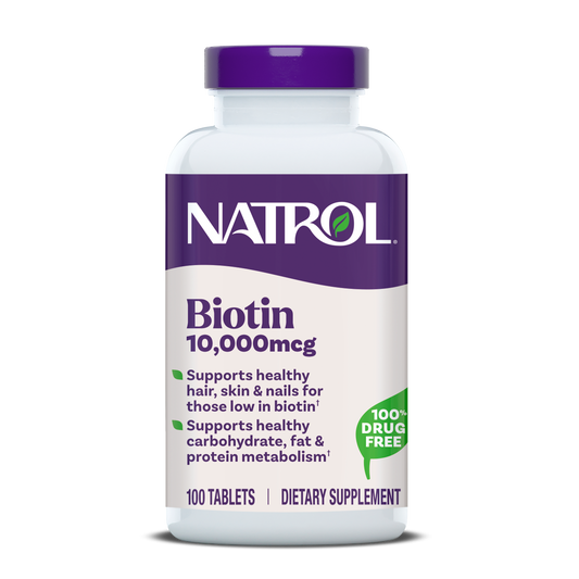 Biotina 10.000mcg — Natrol, 100 Comprimidos