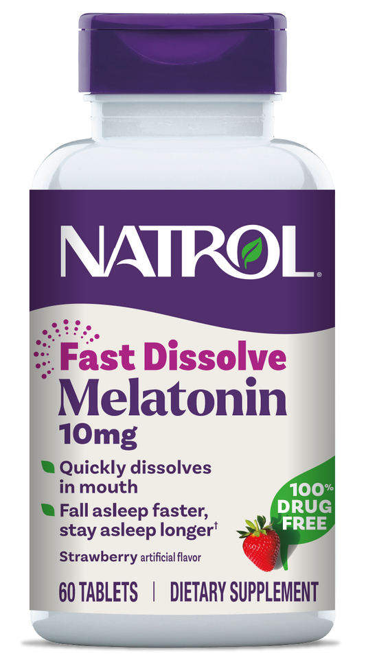Melatonina 10mg Dissolução Rápida — Natrol, 100 Comprimidos