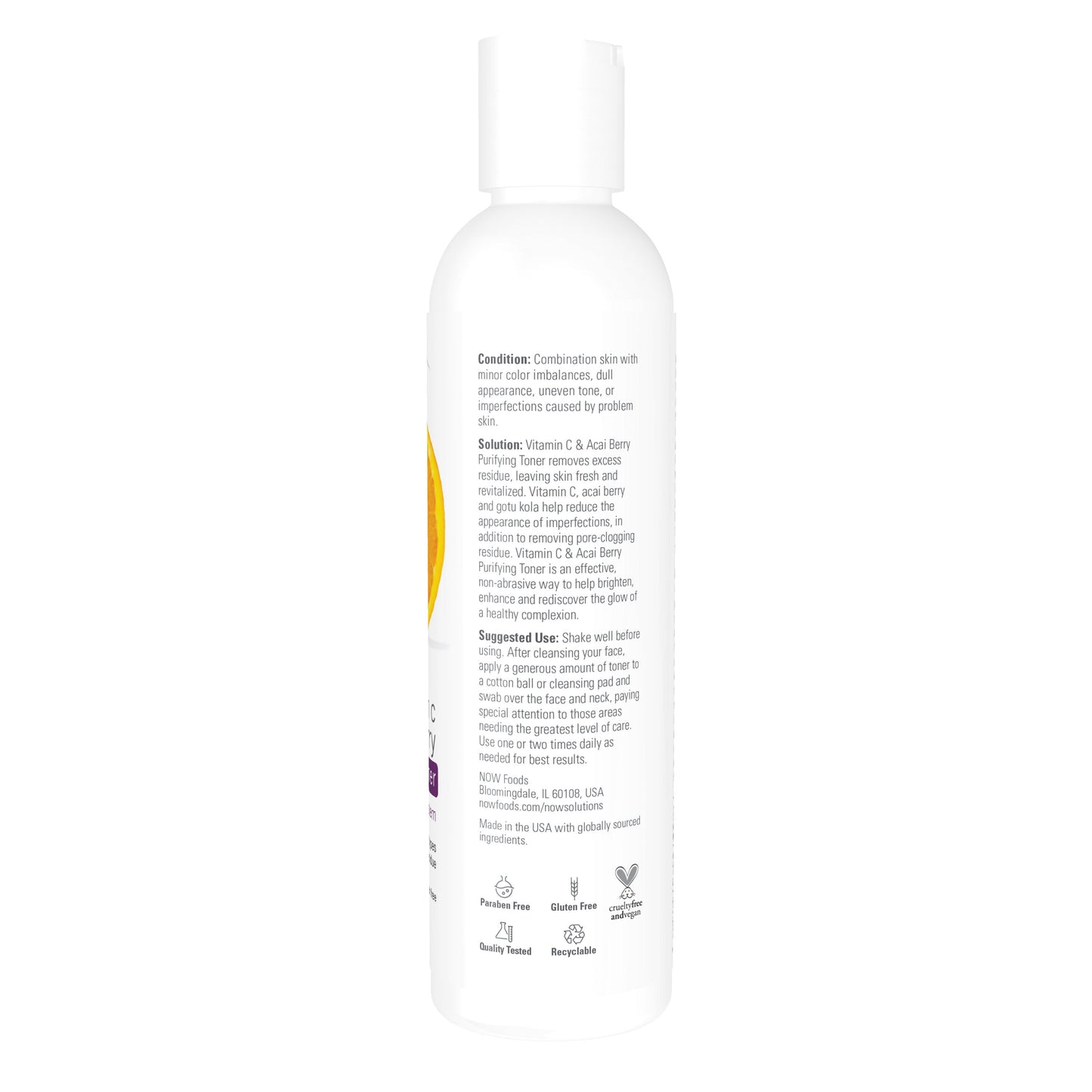 Toner Purificante Vitamina C e Açaí Berry, (237 ml)