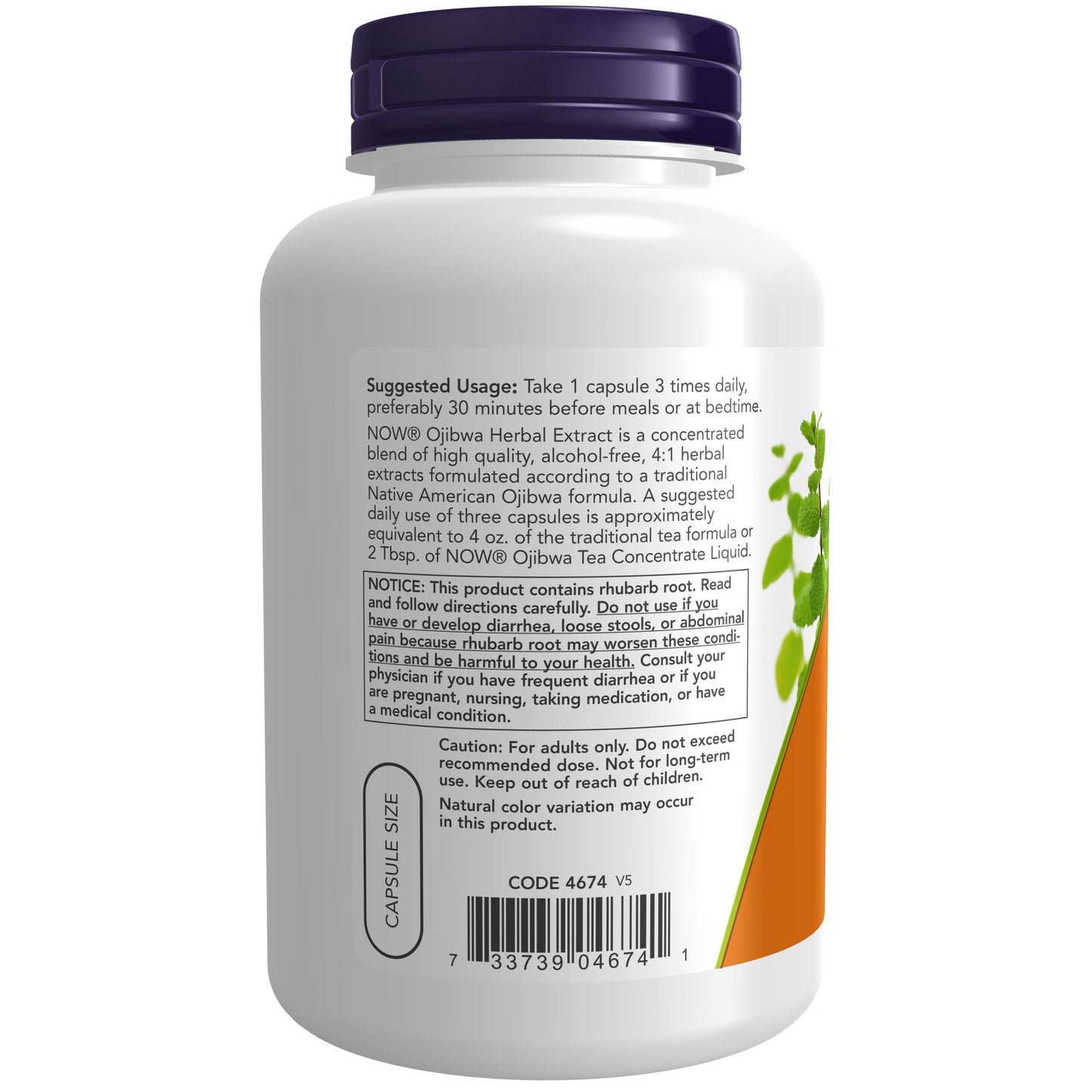 Extrato de Ervas de Ojibwa, 450 mg, Cápsulas Vegetarianas