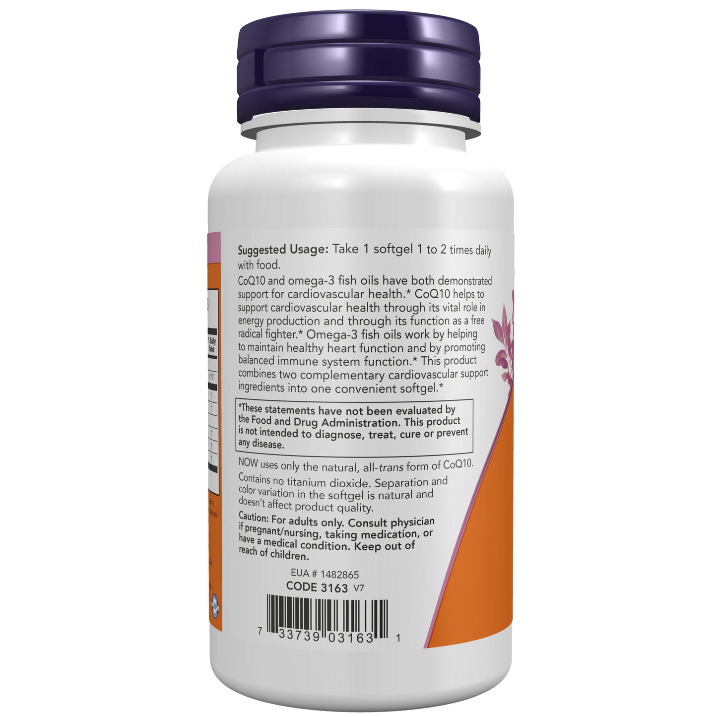 CoQ10, 60 mg, 60 Softgels com óleo de peixe ômega-3