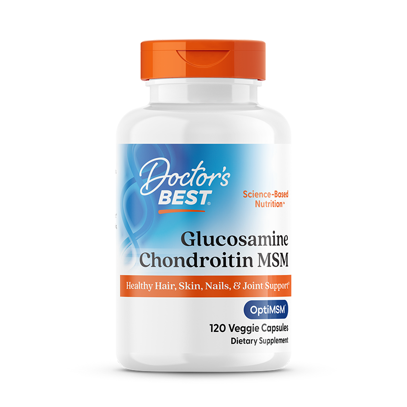 Glucosamina Condroitina MSM — Doctor's Best, 120 Cápsulas Vegetarianas