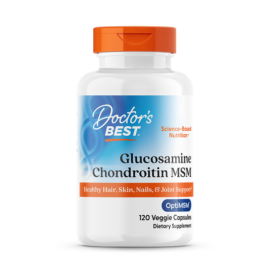 Glucosamina Condroitina MSM — Doctor's Best, 120 Cápsulas Vegetarianas