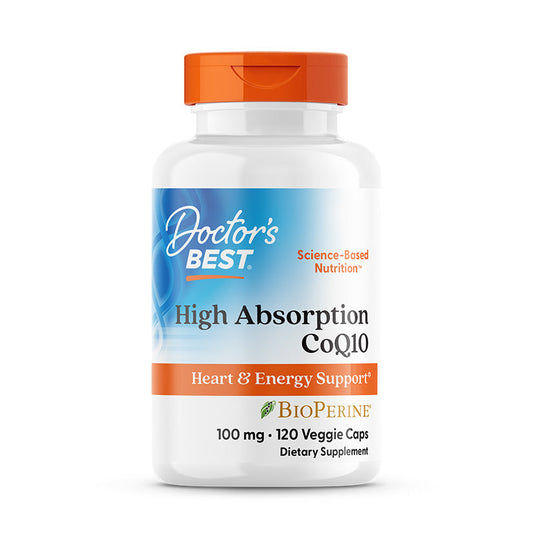 CoQ10 Alta Absorção 100mg com BioPerine — Doctor's Best, 120 Cápsulas Vegetarianas