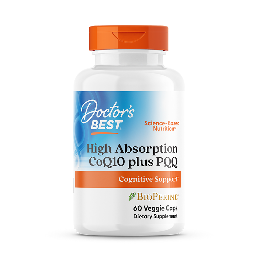 CoQ10 100mg + PQQ 20mg com BioPerine — Doctor's Best, 60 Cápsulas Vegetarianas