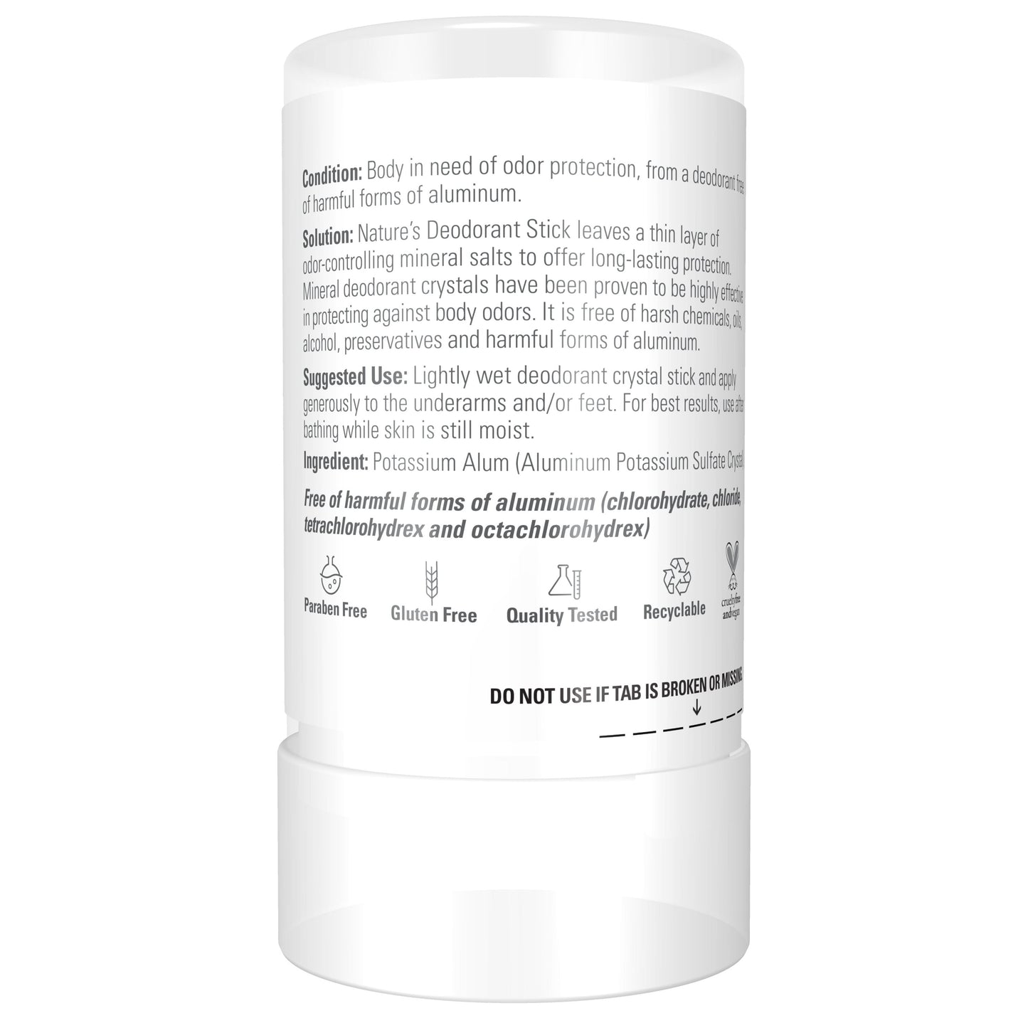 Nature's Desodorante Stick (Pedra), ( 120 g)