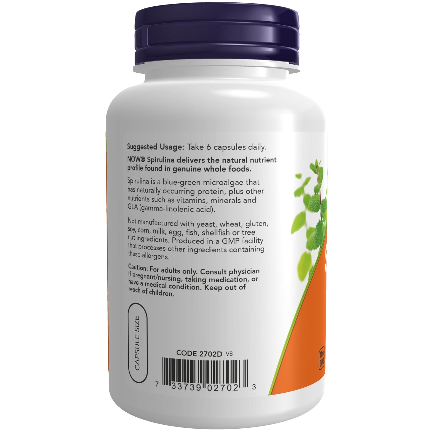 Spirulina, 500 mg, 120 Cápsulas Vegetarianas