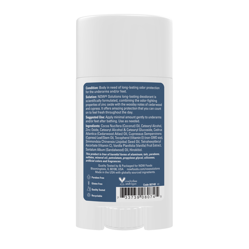 Desodorante em bastão de longa duração, madeira de cedro + cipreste, ( 62 g)