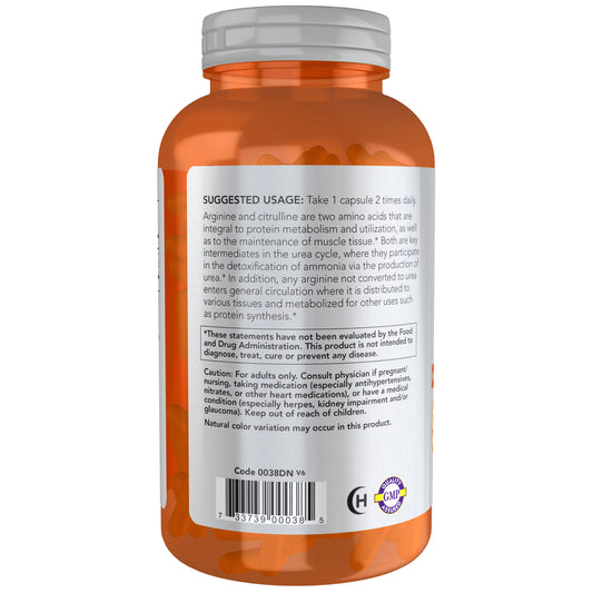 Arginina e Citrulina, 500 mg / 250 mg, 240 Cápsulas Vegetarianas