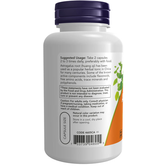 Astragalus 500 mg, 100 Cápsulas Vegetarianas