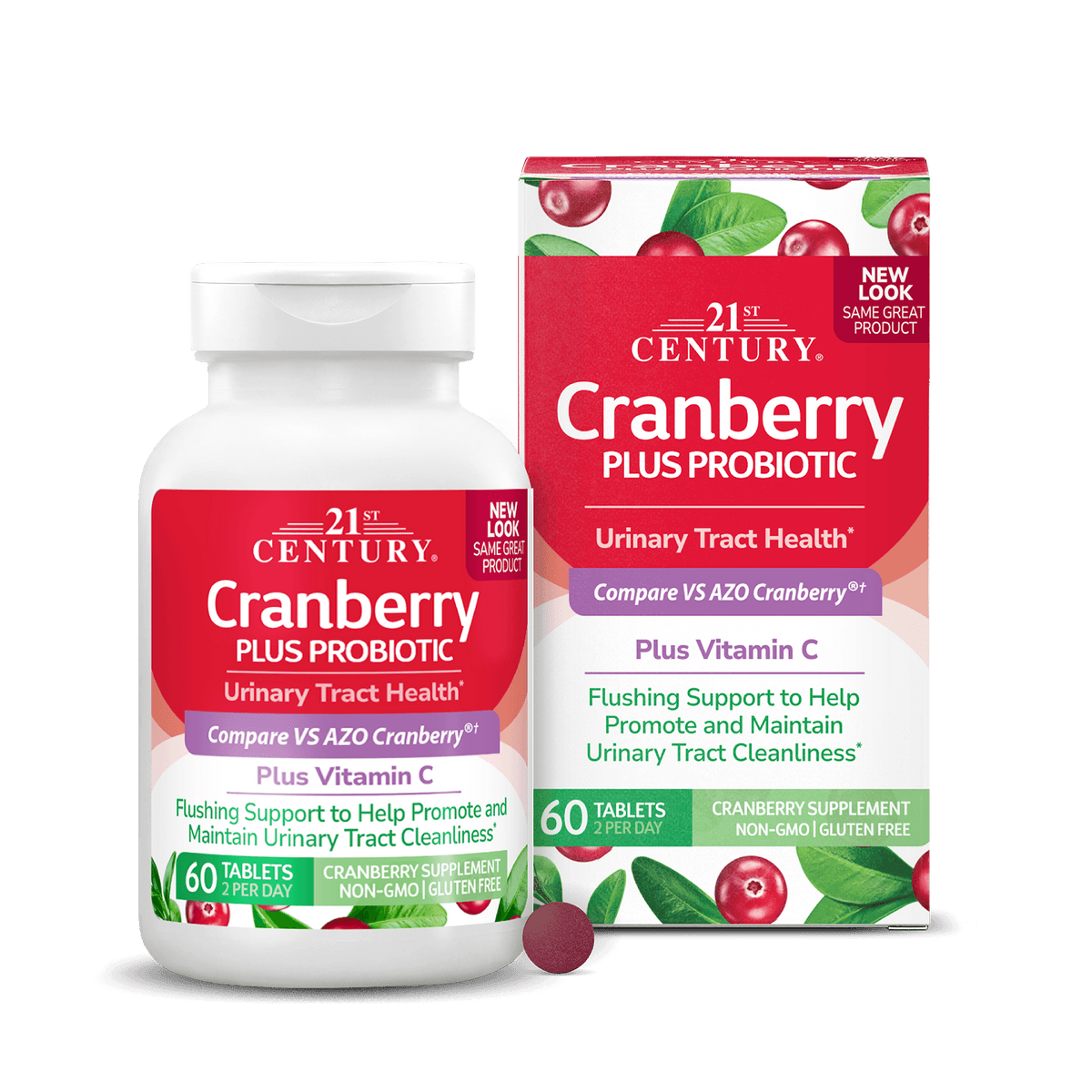 Cranberry Plus Probiótico — 21st Century, 60 Comprimidos