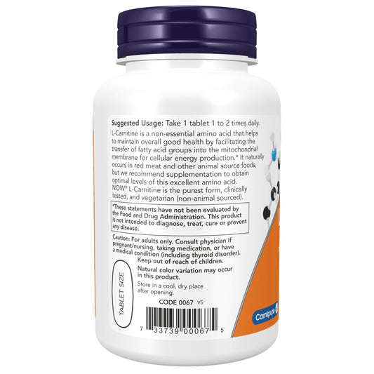 L-Carnitine, 1000 mg, 50 Tablets