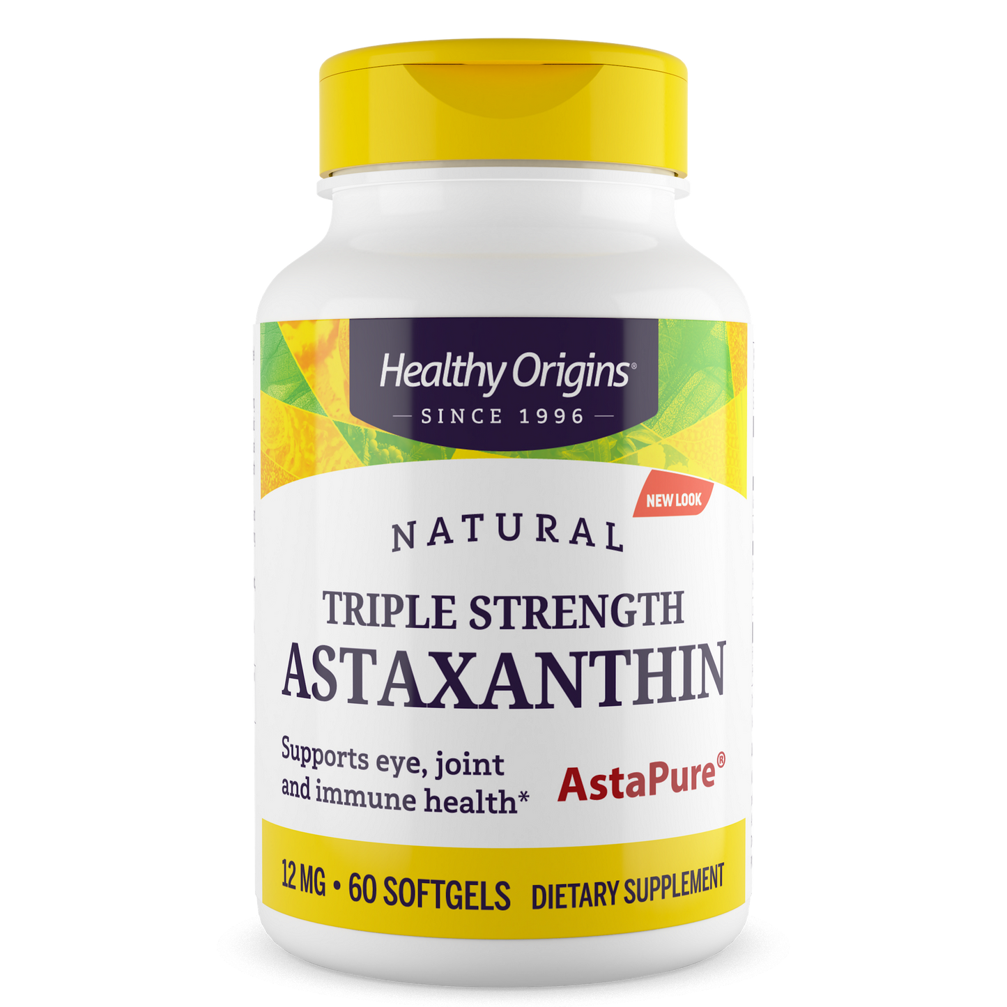Astaxanthin 12 mg triple 60 softgels (AstaPure) Healthy Origins