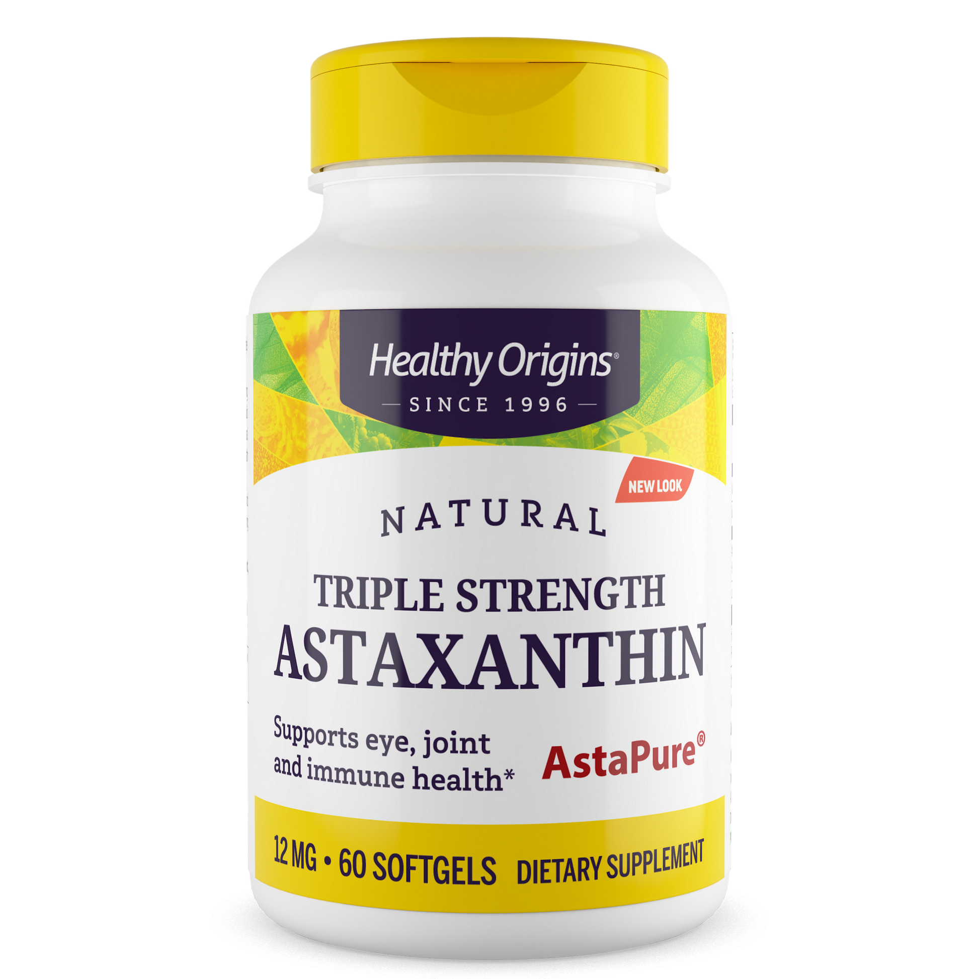 Astaxanthin 12 mg triple 60 softgels (AstaPure) Healthy Origins