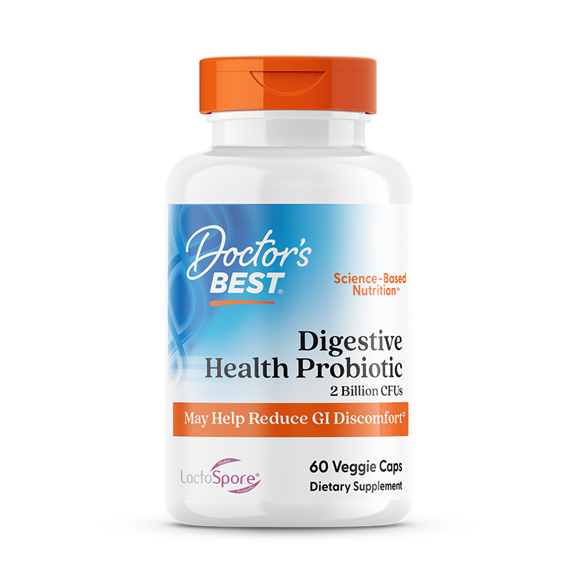 Probiótico 2 Bilhões UFC com LactoSpore — Doctor's Best, 60 Cápsulas Vegetarianas