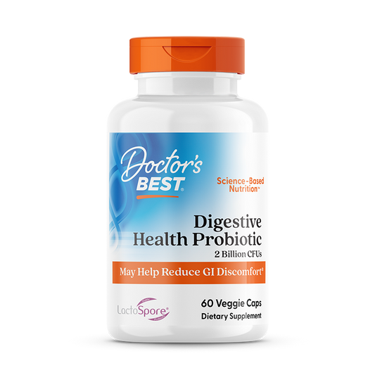 Probiótico 2 Bilhões UFC com LactoSpore — Doctor's Best, 60 Cápsulas Vegetarianas