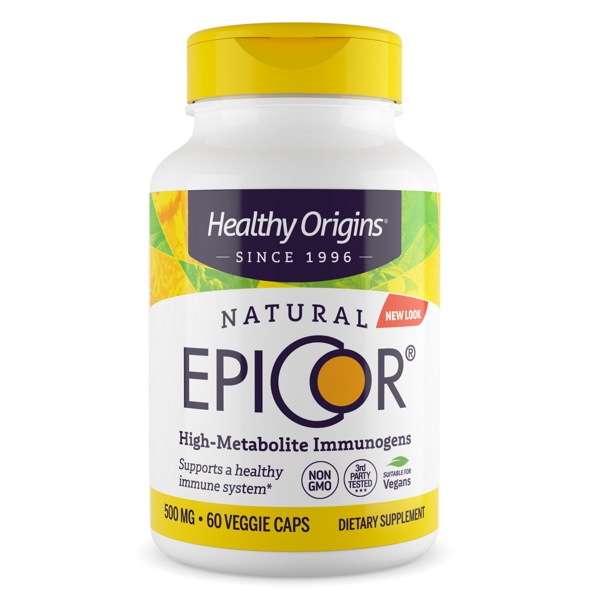 EpiCor 500mg - Healthy Origins, 60 Capsulas Vegetarianas