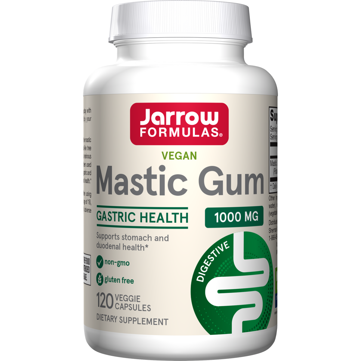 Mastic Gum (Resina de Lentisco) Vegana 1.000mg — Jarrow Formulas, 120 Cápsulas Vegetarianas