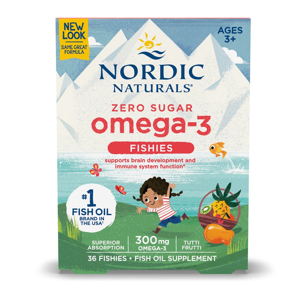 Ômega-3 Fishies Infantil Zero Açúcar (Tutti Frutti) — Nordic Naturals, 36 Unidades
