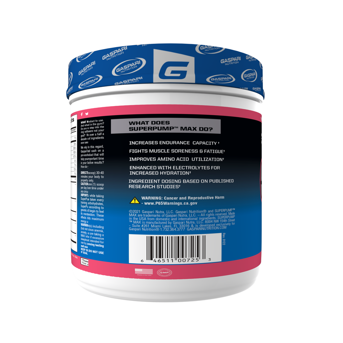 SuperPump Max Pré-Treino — Gaspari Nutrition, 640g (40 Doses)