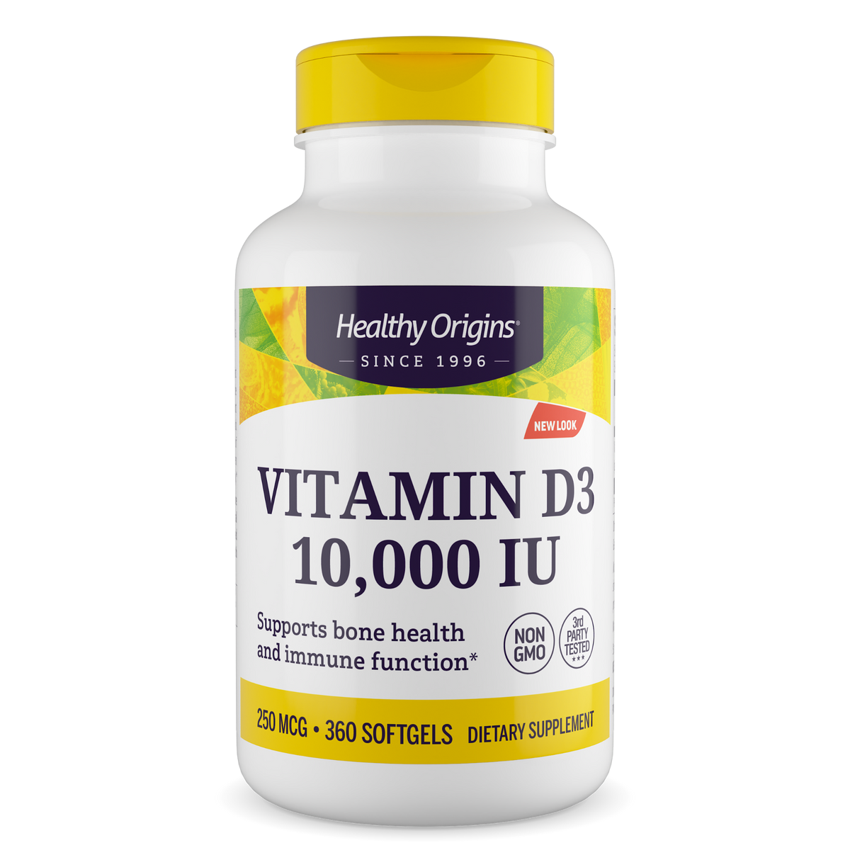 Vitamina D3 10.000 UI (Uso Alternado) - Healthy Origins, 360 Softgels