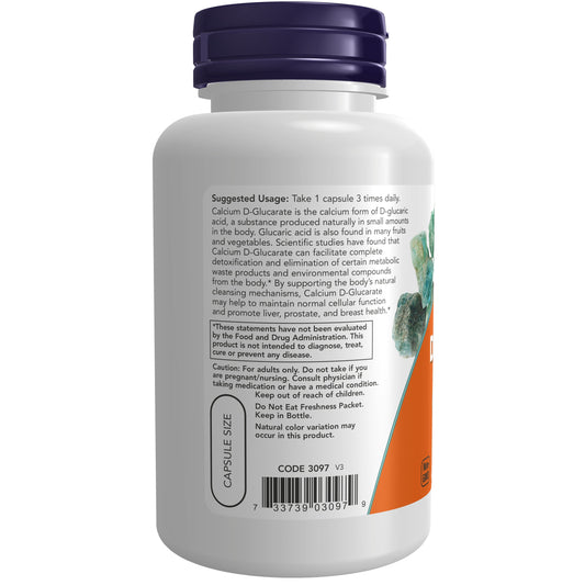 D-Glucarato de Cálcio, 500 mg, Cápsulas Vegetarianas