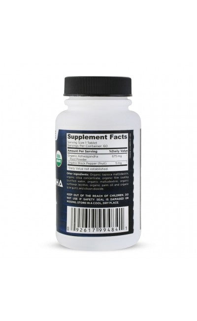 Ashwagandha Orgânica 675mg — Proline Vitamins, 60 Tabletes