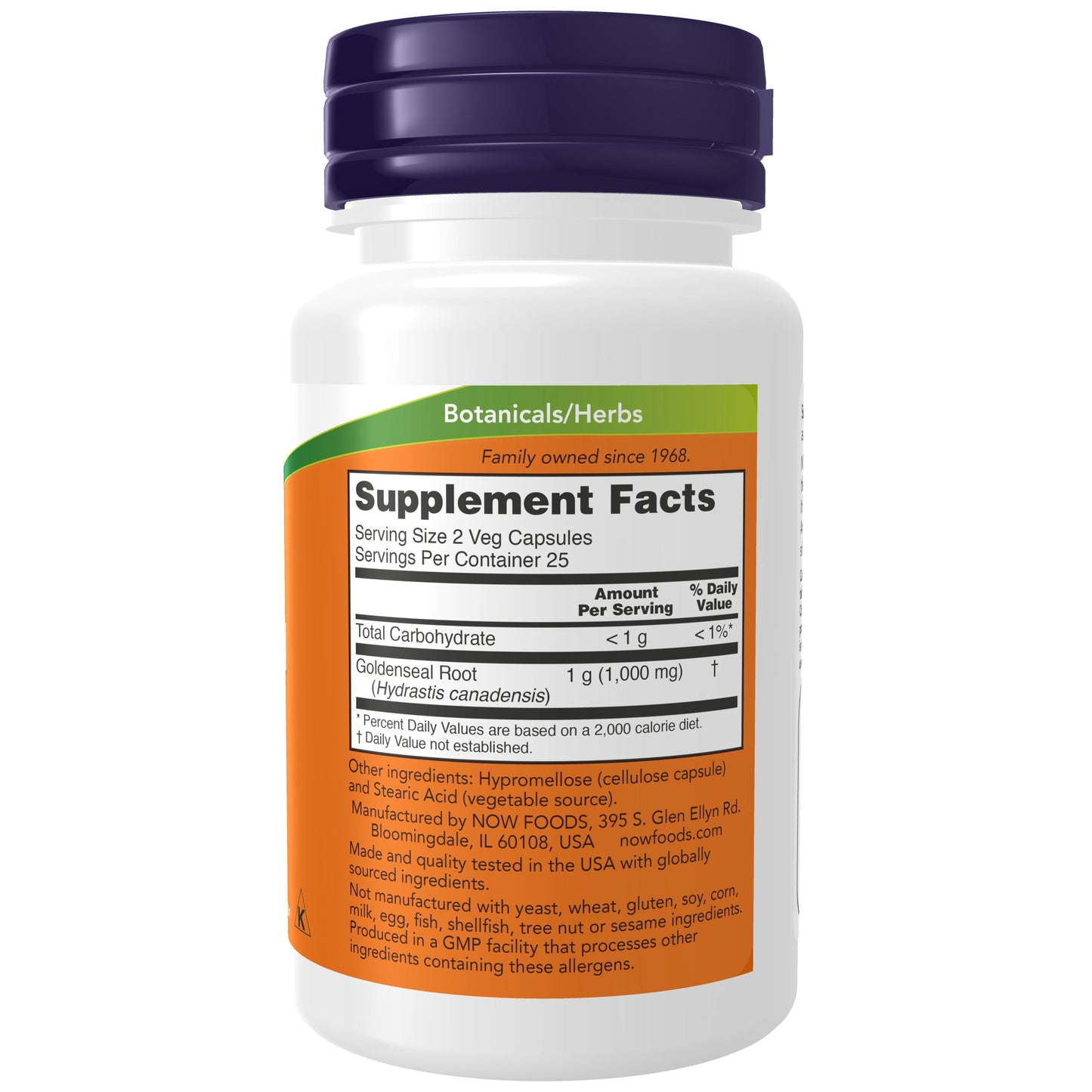 Goldenseal Root, 500 mg, 50 Cápsulas Vegetarianas