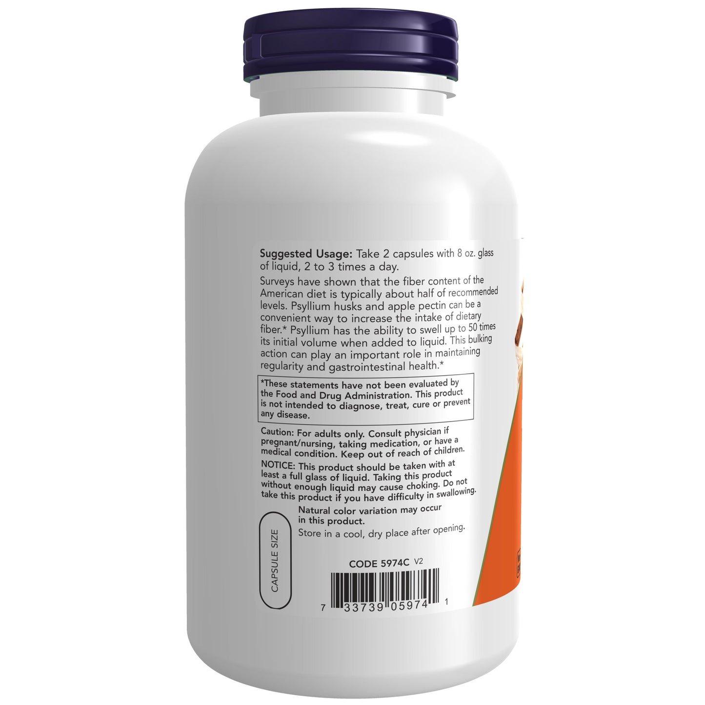 Psyllium Husk, 700 mg, 360 Cápsulas Vegetarianas