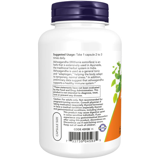 Ashwagandha 450 mg, 180 Cápsulas Vegetarianas