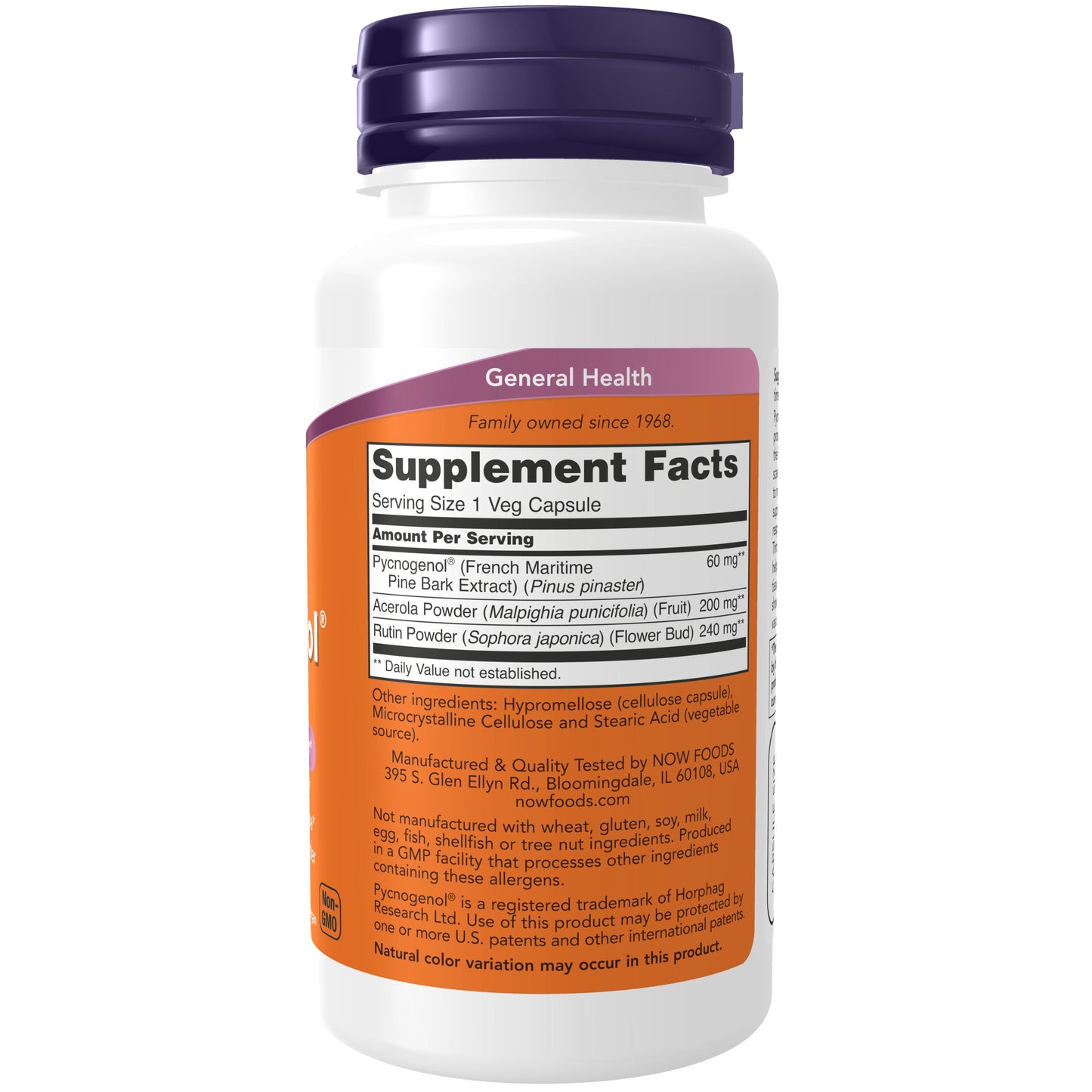 Pycnogenol®, 60 mg, 50 Cápsulas Vegetarianas