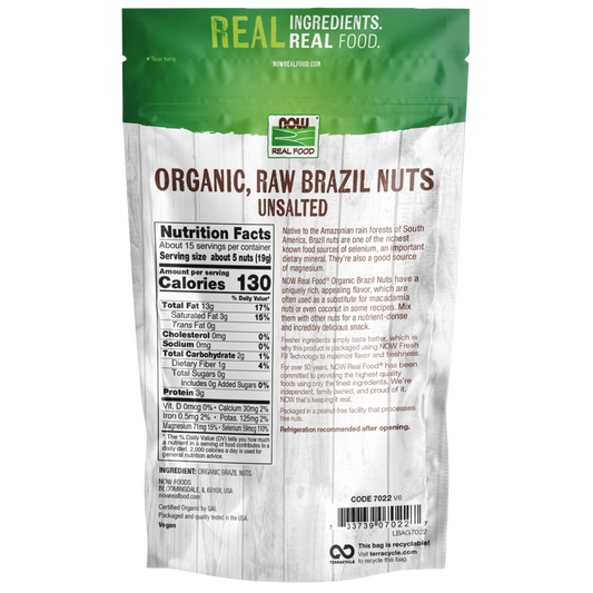 Castanha do Brasil, Orgânica, Crua e Sem Sal, ( 284 g)