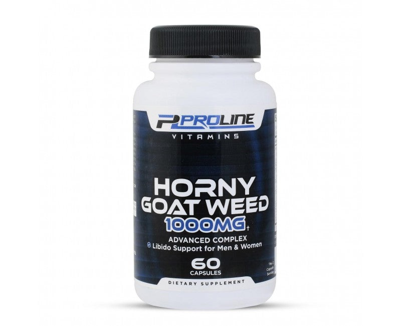 Horny Goat Weed (Erva-de-Bode) 1000mg — Proline Vitamins, 60 Cápsulas