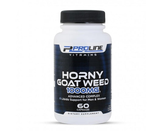 Horny Goat Weed (Erva-de-Bode) 1000mg — Proline Vitamins, 60 Cápsulas