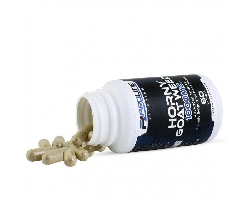 Horny Goat Weed (Erva-de-Bode) 1000mg — Proline Vitamins, 60 Cápsulas
