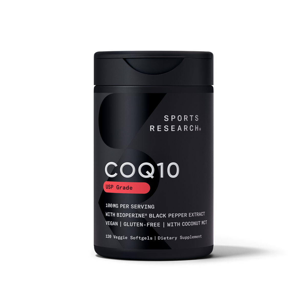 CoQ-10 100mg 120 Softgels Sports Research - frente