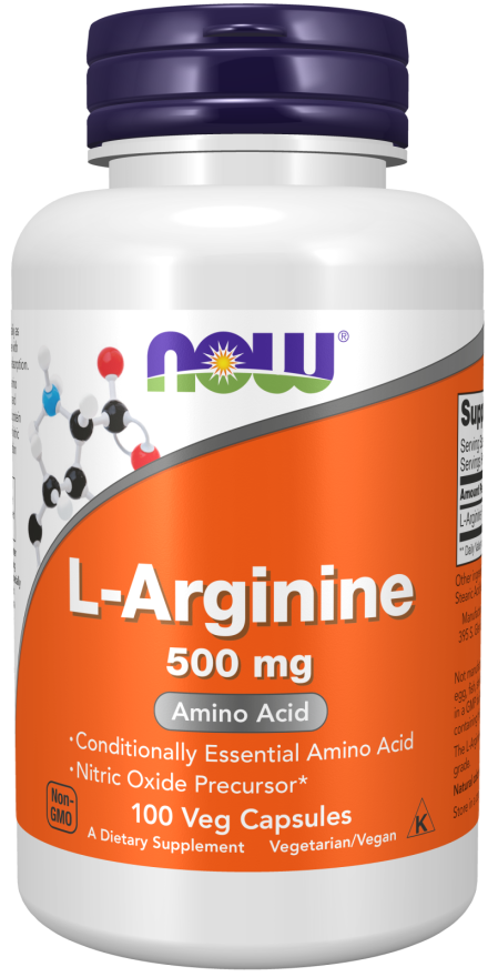 L-Arginine, 500 mg, 100 Cápsulas Vegetarianas