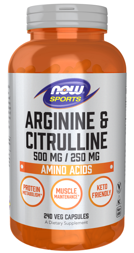 Arginina e Citrulina, 500 mg / 250 mg, 240 Cápsulas Vegetarianas