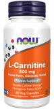 L-Carnitine, 500 mg, 60 Cápsulas Vegetarianas