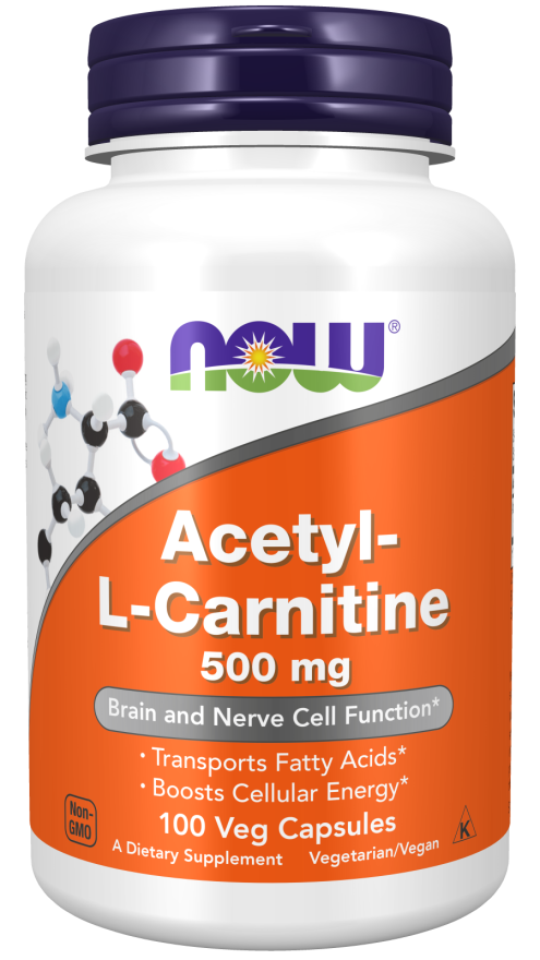 Acetyl-L-Carnitine 500 mg -100 Cápsulas Vegetarianas