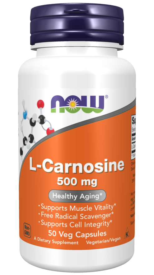 L-Carnosine, 500 mg, 50 Cápsulas Vegetarianas