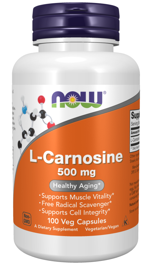 L-Carnosine, 500 mg, 100 Cápsulas Vegetarianas