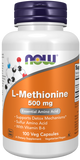 L-Methionine, 500 mg, 100 Cápsulas Vegetarianas