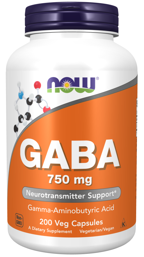 GABA, 750 mg, 200 Cápsulas Vegetarianas