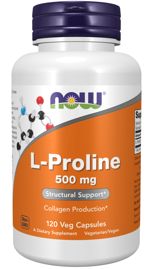 L-Proline, 500 mg, 120 Cápsulas Vegetarianas