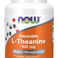 L-Theanine, 100 mg, 90 Tablets Mastigáveis