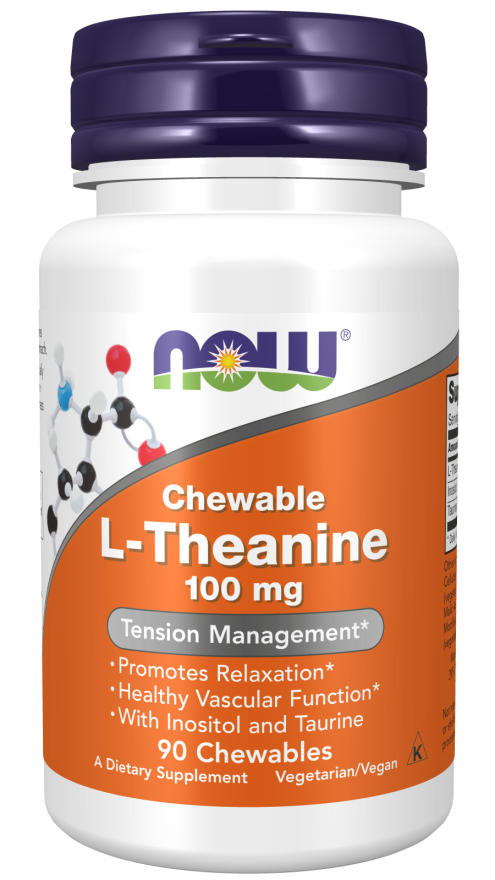 L-Theanine, 100 mg, 90 Tablets Mastigáveis