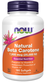 Beta-Caroteno, Natural, 7.500 mcg, 180 Softgels